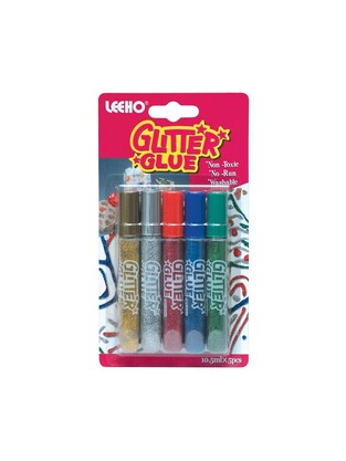 LEEHO ΣΕΤ ΚΟΛΛΕΣ ΧΕΙΡΟΤΕΧΝΙΑΣ ΜΕ GLITTER 5 ΧΡΩΜΑΤΑ ΤΩΝ 10,5ml