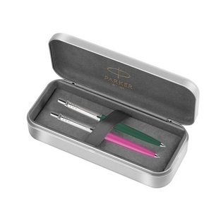 PARKER ΣΕΤ 2 ΔΥΟ ΣΤΥΛΟ JOTTER ORIGINAL BP ΣΕ ΜΕΤΑΛΛΙΚΟ ΚΟΥΤΙ GREEN HOT PINK