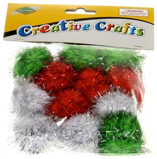 VALORO POM PONS ΜΕ GLITTER 4cm 12τεμ 2401540012