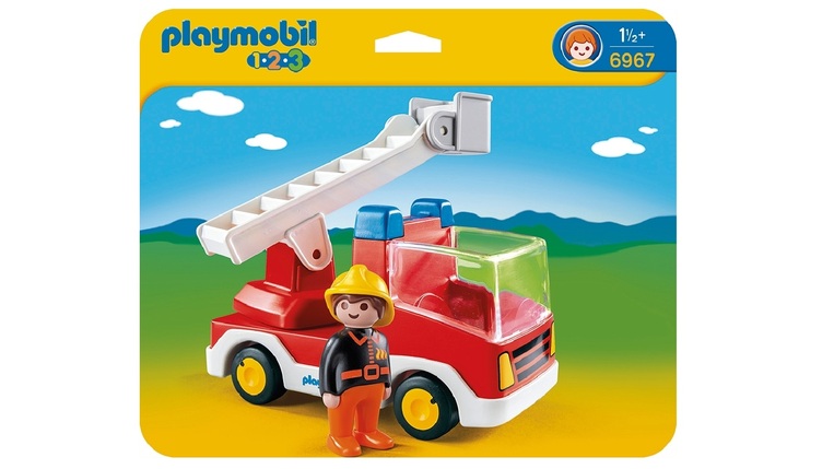 PLAYMOBIL 1 2 3 ΠΥΡΟΣΒΕΣΤΗΣ ΜΕ ΚΛΙΜΑΚΟΦΟΡΟ ΟΧΗΜΑ 6967