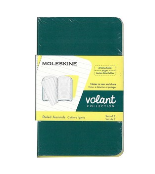 MOLESKINE ΣΗΜΕΙΩΜΑΤΑΡΙΟ VOLANT XSMALL (6.5x10.5cm) SOFT COVER PINE GREEN LEMON YELLOW RULED NOTEBOOK (ΣΕΤ ΤΩΝ ΔΥΟ) (ΡΙΓΕ)