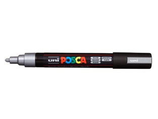 POSCA ΜΑΡΚΑΔΟΡΟΣ ΜΕΣΑΙΟΣ PC5M ΑΣΗΜΙ (SILVER)