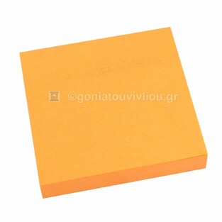 3M POST IT ΑΥΤΟΚΟΛΛΗΤΑ ΧΑΡΤΑΚΙΑ 654 PLAYFUL COLOURS SUPER STICKY 7,6x7,6cm 90φ ΠΟΡΤΟΚΑΛΙ 076654102