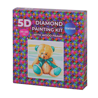 CENTRUM DIAMOND PAINTING KIT 5D (ΧΑΝΤΡΕΣ) 20x20cm ΜΕ ΚΟΡΝΙΖΑ ΑΡΚΟΥΔΑΚΙ 89774