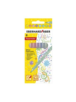 EBERHARD FABER ΜΑΡΚΑΔΟΡΟΙ GLITTER 8 ΧΡΩΜΑΤΑ ΠΑΣΤΕΛ 551009