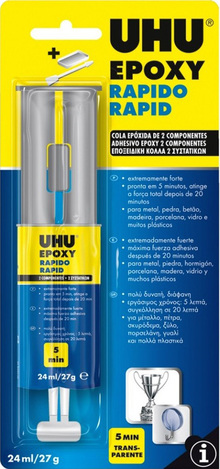 UHU EPOXY ΚΟΛΛΑ ΕΠΟΞΕΙΔΙΚΗ (ΕΠΟΞΙΚΗ) 2x12ml 27gr 43150