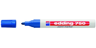 EDDING 750 ΜΑΡΚΑΔΟΡΟΣ ΑΝΕΞΙΤΗΛΟΣ ΛΑΔΙΟΥ PAINT MARKER 2MM ΜΠΛΕ 3