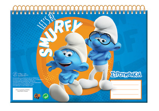 GIM ΜΠΛΟΚ ΖΩΓΡΑΦΙΚΗΣ A4 21x29,7cm 30φ SMURFS 20413