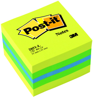 3M POST IT ΑΥΤΟΚΟΛΛΗΤΑ ΧΑΡΤΑΚΙΑ ΚΥΒΟΣ MINI 2051 L 5,1x5,1cm ΚΙΤΡΙΝΕΣ ΑΠΟΧΡΩΣΕΙΣ 400φ