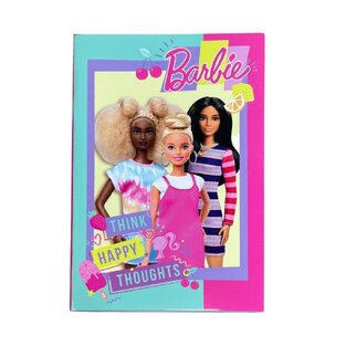 GIM ΤΕΤΡΑΔΙΟ ΚΑΡΦΙΤΣΑ 17x25cm 40φ BARBIE THINK HAPPY THOUGHTS 34984400