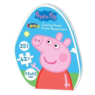 LUNA ΠΑΖΛ 42 ΤΕΜΑΧΙΩΝ PEPPA PIG ΠΕΠΠΑ ΤΟ ΓΟΥΡΟΥΝΑΚΙ 42x42cm 482494