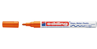 EDDING 751 ΜΑΡΚΑΔΟΡΟΣ ΑΝΕΞΙΤΗΛΟΣ ΛΑΔΙΟΥ PAINT MARKER 1MM ΠΟΡΤΟΚΑΛΙ 6