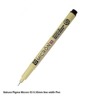 SAKURA PIGMA MICRON 49 ΜΑΡΚΑΔΟΡΑΚΙ ΣΧΕΔΙΟΥ 0,3mm ΜΑΥΡΟ