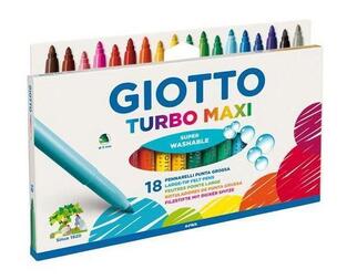 GIOTTO ΜΑΡΚΑΔΟΡΟΙ ΧΟΝΤΡΟΙ TURBO MAXI SUPERWASHABLE 18 ΧΡΩΜΑΤΑ 076300