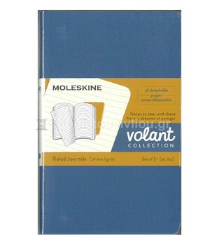 MOLESKINE ΣΗΜΕΙΩΜΑΤΑΡΙΟ VOLANT POCKET SOFT COVER FORGET BLUE AMBER YELLOW RULED NOTEBOOK (ΣΕΤ ΤΩΝ ΔΥΟ) (ΡΙΓΕ)