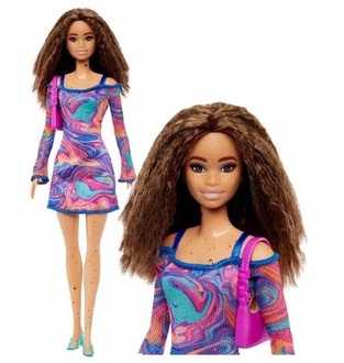 MATTEL ΚΟΥΚΛΑ BARBIE FASHIONISTAS ΚΑΣΤΑΝΗ ΜΕ ΦΑΚΙΔΕΣ FBR37 / HJT03