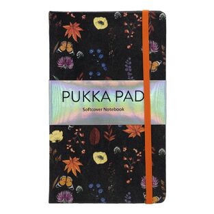 PUKKA BLOOM ΣΗΜΕΙΩΜΑΤΑΡΙΟ 13x21cm 96φ ΜΕ ΓΡΑΜΜΕΣ ΜΑΥΡΟ ΜΕ ΛΟΥΛΟΥΔΙΑ 9492BLM