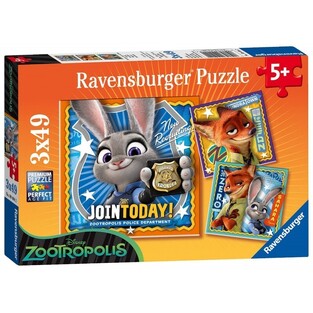 RAVENSBURGER ΠΑΖΛ 3Χ49 ΤΕΜΑΧΙΩΝ DISNEY ZOOTROPOLIS 094042