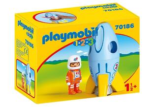 PLAYMOBIL 1 2 3 ΑΣΤΡΟΝΑΥΤΗΣ ΜΕ ΠΥΡΑΥΛΟ 70186