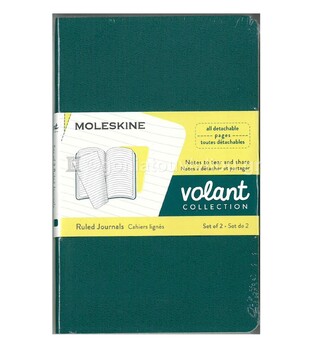 MOLESKINE ΣΗΜΕΙΩΜΑΤΑΡΙΟ VOLANT POCKET SOFT COVER PINE GREEN LEMON YELLOW RULED NOTEBOOK (ΣΕΤ ΤΩΝ ΔΥΟ) (ΡΙΓΕ)