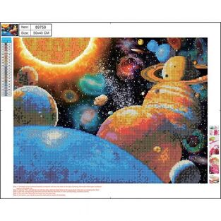 CENTRUM DIAMOND PAINTING KIT 5D (ΧΑΝΤΡΕΣ) 40x50cm ΠΛΑΝΗΤΕΣ 89759