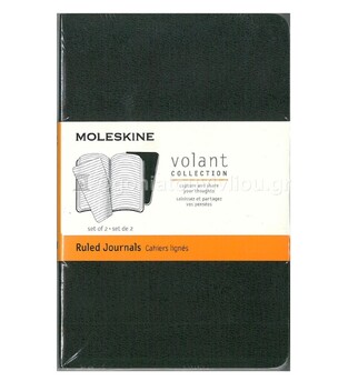 MOLESKINE ΣΗΜΕΙΩΜΑΤΑΡΙΟ VOLANT POCKET SOFT COVER BLACK RULED NOTEBOOK (ΣΕΤ ΤΩΝ ΔΥΟ) (ΡΙΓΕ)