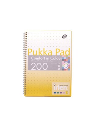 PUKKA PAD COMFORT IN COLOUR ΤΕΤΡΑΔΙΟ ΣΠΙΡΑΛ A4 (21x29.7cm) ΠΕΡΦΟΡΕ ΜΕ 100 ΧΡΩΜΑΤΙΣΤΑ ΦΥΛΛΑ ΚΙΤΡΙΝΑ IRLJOTA4GOL