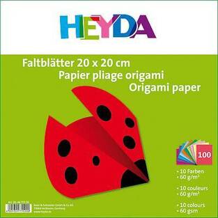 HEYDA ΣΕΤ ΧΑΡΤΙΑ ΓΙΑ ORIGAMI 20x20cm 100φ 60gr ΔΙΑΦΟΡΑ ΧΡΩΜΑΤΑ 284875520