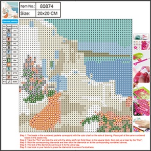 CENTRUM DIAMOND PAINTING KIT 5D (ΧΑΝΤΡΕΣ) 20x20cm ΝΗΣΙ 80874