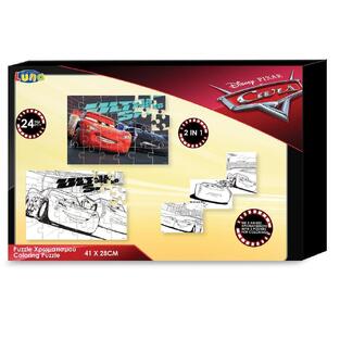 CARS PUZZLE ΠΑΖΛ ΧΡΩΜΑΤΙΣΜΟΥ 2 ΟΨΕΩΝ 24TEM 28X41CM 562088