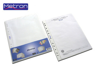 METRON ΣΕΤ ΖΕΛΑΤΙΝΕΣ A4 (21x29,7cm) ΜΕ ΤΡΥΠΕΣ ΜΑΤ 45mic 10τεμ 57105