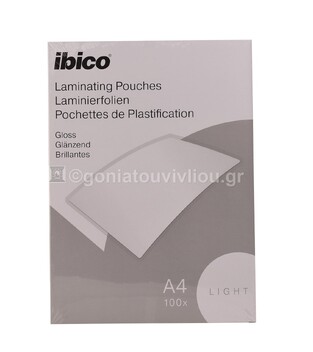 IBICO LIGHT ΖΕΛΑΤΙΝΑ ΠΛΑΣΤΙΚΟΠΟΙΗΣΗΣ 21,6x30,3cm 2x75mic (150mic TOTAL) (ΓΙΑ ΧΑΡΤΙ A4) 4401905E