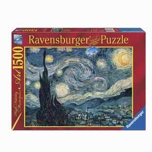 RAVENSBURGER ΠΑΖΛ 1500τεμ VAN GOGH ΕΝΑΣΤΡΗ ΝΥΧΤΑ 16207