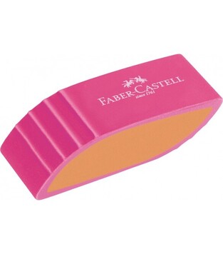 FABER CASTELL ΓΟΜΑ LEAF SHAPED PVC FREE ΔΙΧΡΩΜΗ ΦΟΥΞΙΑ ΠΟΡΤΟΚΑΛΙ 183049