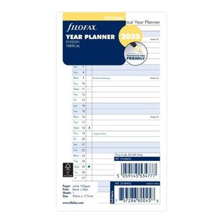 2025 ΗΜΕΡΟΛΟΓΙΟ FILOFAX VERTICAL PERSONAL (9,5x17,1cm) ΑΝΤΑΛΛΑΚΤΙΚΟ ΠΛΑΝΟ ΧΡΟΝΟΥ (ΑΓΓΛΙΚΑ) 2568402