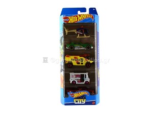 MATTEL ΑΥΤΟΚΙΝΗΤΑΚΙΑ HOT WHEELS ΣΕΤ 5τεμ 1806 CITY