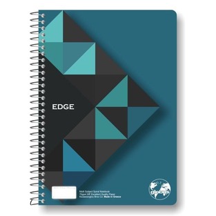 GLOBUS ΤΕΤΡΑΔΙΟ ΣΠΙΡΑΛ 17x25cm 5 ΘΕΜΑΤΩΝ 150φ EDGE ΜΠΛΕ ED51