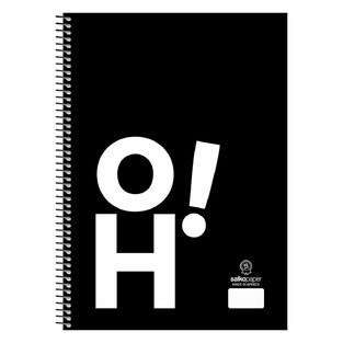 SALKO ΤΕΤΡΑΔΙΟ ΣΠΙΡΑΛ A4 (21x29,7cm) 3 ΘΕΜΑΤΩΝ 90φ OH NO ΜΑΥΡΟ OH ΜΕ ΘΑΥΜΑΣΤΙΚΟ 5528