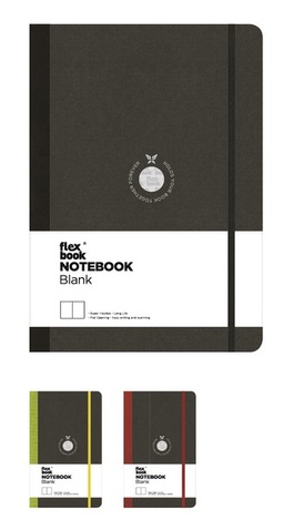 FLEXBOOK GLOBAL NOTEBOOK 9x14cm BLANK 96φ IVORY ΣΗΜΕΙΩΜΑΤΑΡΙΟ ΜΑΥΡΟ ΛΙΝΟΔΕΤΟ ΜΕ ΛΑΣΤΙΧΟ ΧΩΡΙΣ ΓΡΑΜΜΕΣ 2100007 (THE WRITING FIELDS)