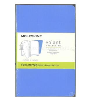 MOLESKINE ΣΗΜΕΙΩΜΑΤΑΡΙΟ VOLANT POCKET SOFT COVER POWDER BLUE ROYAL BLUE PLAIN JOURNALS (ΣΕΤ ΤΩΝ ΔΥΟ) (ΚΕΝΟ)