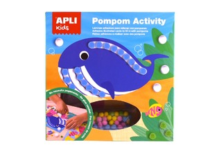 APLI KIDS POM POM ACTIVITY ΠΑΙΧΝΙΔΙ ΚΑΤΑΣΚΕΥΩΝ ΜΕ POM POM (ΠΟΜ ΠΟΜ) ΦΑΛΑΙΝΑ 16918