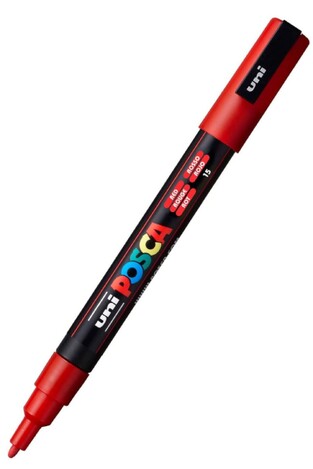 POSCA ΜΑΡΚΑΔΟΡΟΣ ΛΕΠΤΟΣ PC3M ΚΟΚΚΙΝΟ (RED)