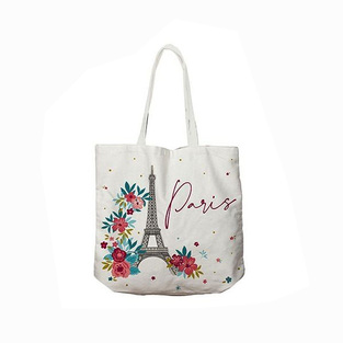 KIUB ΥΦΑΣΜΑΤΙΝΗ ΤΣΑΝΤΑ ΜΕ ΦΕΡΜΟΥΑΡ 42x42cm PARIS FLEUR 54TOTC20T01