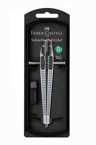 FABER CASTELL ΔΙΑΒΗΤΗΣ ΜΕ ΒΙΔΑ GRIP ΑΣΗΜΙ 174472