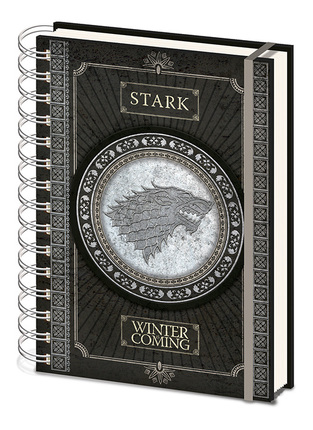 PYRAMID INTERNATIONAL ΣΗΜΕΙΩΜΑΤΑΡΙΟ GAME OF THRONES STARK ΣΠΙΡΑΛ ΜΕ ΛΑΣΤΙΧΟ 14,8x20,9cm ΜΕ ΓΡΑΜΜΕΣ SR72501