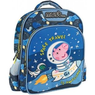 MUST ΤΣΑΝΤΑ ΣΑΚΙΔΙΟ ΠΛΑΤΗΣ ΝΗΠΙΟΥ ΜΕ 2 ΘΗΚΕΣ PEPPA PIG GEORGE SPACE TRAVEL 000482685