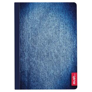 MUST ΤΕΤΡΑΔΙΟ FOLDI 17x25cm 2 ΘΕΜΑΤΩΝ JEANS ΡΙΓΕ ΜΕ ΓΡΑΜΜΕΣ (ΤΥΠΟΥ FLEX) 64φ ΜΠΛΕ 579914