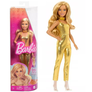 MATTEL BARBIE ΚΟΥΚΛΑ FASHIONISTAS ΜΕ ΧΡΥΣΗ ΟΛΟΣΩΜΗ ΦΟΡΜΑ FBR37 / HRH19
