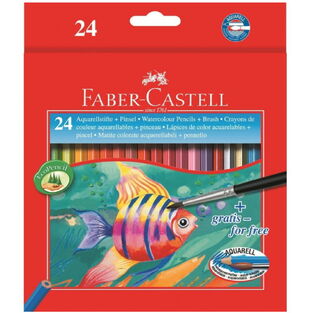 FABER CASTELL ΞΥΛΟΜΠΟΓΙΕΣ ΑΚΟΥΑΡΕΛΛΑΣ 24 ΧΡΩΜΑΤΑ + ΠΙΝΕΛΟ 114425