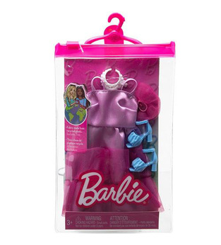 MATTEL BARBIE ΒΡΑΔΙΝΑ ΣΥΝΟΛΑ ΡΟΖ ΦΟΡΕΜΑ ΜΕ ΑΞΕΣΟΥΑΡ GWC27 / HJT20